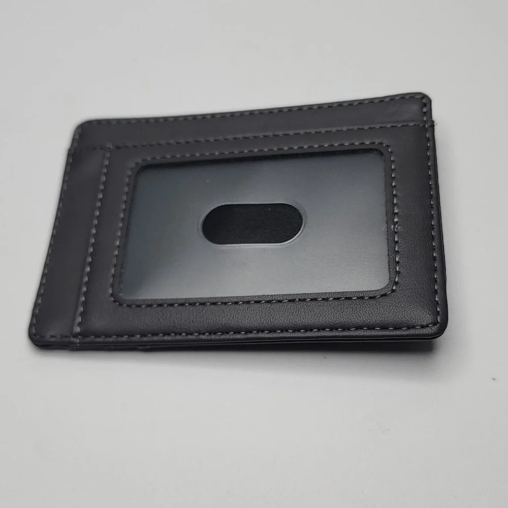 Normest Leather Air Tag Wallet Gray NWOT
